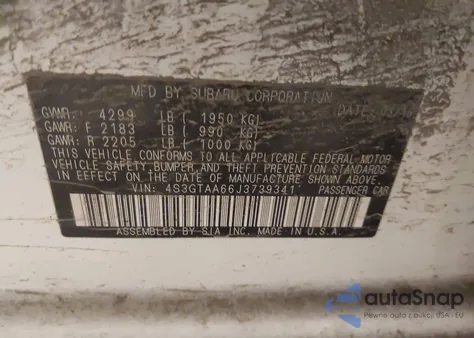 2018 Subaru Impreza 2.0I from USA, damaged, VIN 4S3GTAA66J3739341